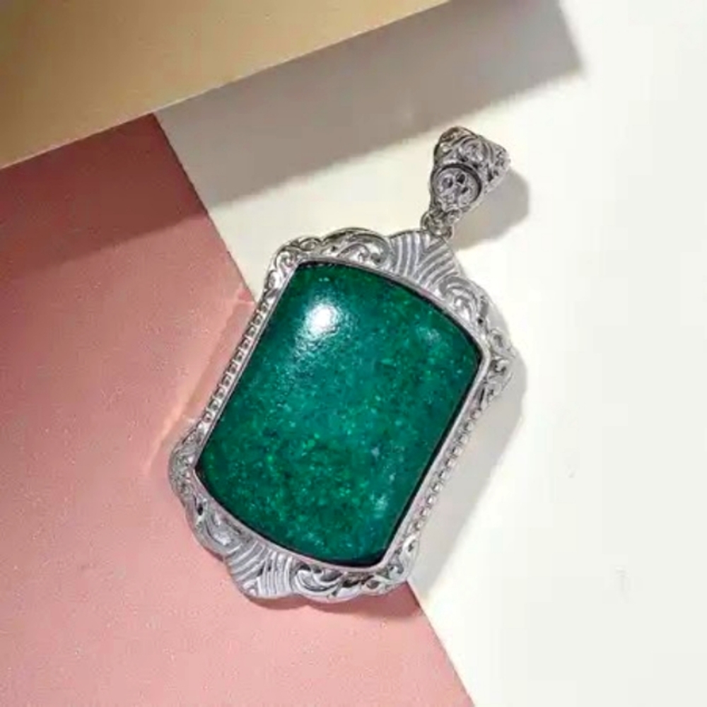 Matrix Malachite Pendant